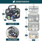 PAVILIA Hanging Toiletry Bag Travel Bag Women Men, Foldable Cosmetic Organizer - Image 2
