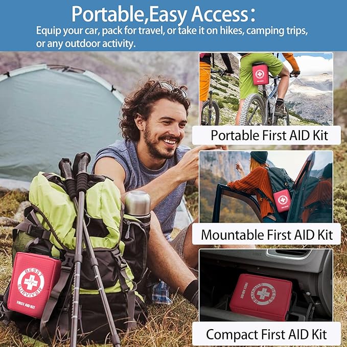 Premium First Aid Kit with Labelled Compartments, Emergency Survival Kit - Image 6