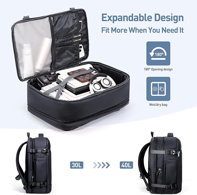 SHOWKOO Travel Backpack For Man Women, Airline Approved Carry On Laptop - Image 4