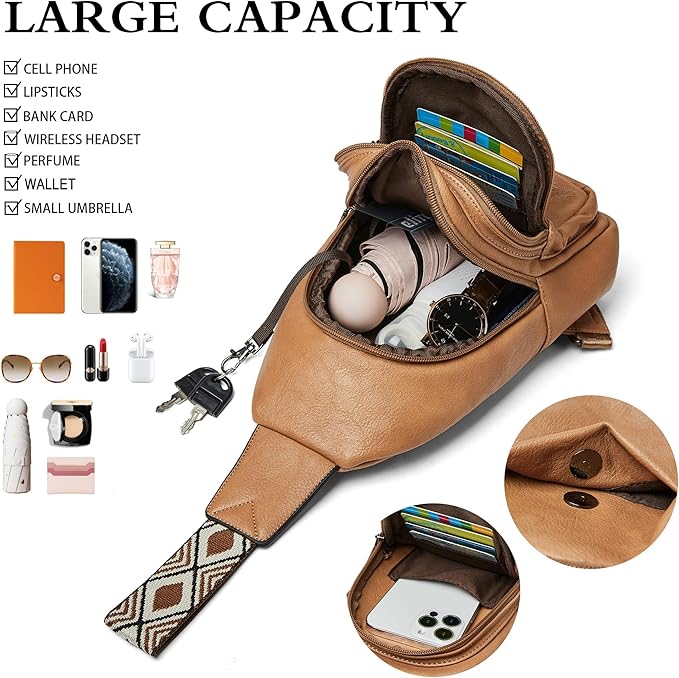 Sling Bag Crossbody Bags for Women Small Cross Body Bag Fanny Packs Chest Sling - Image 4