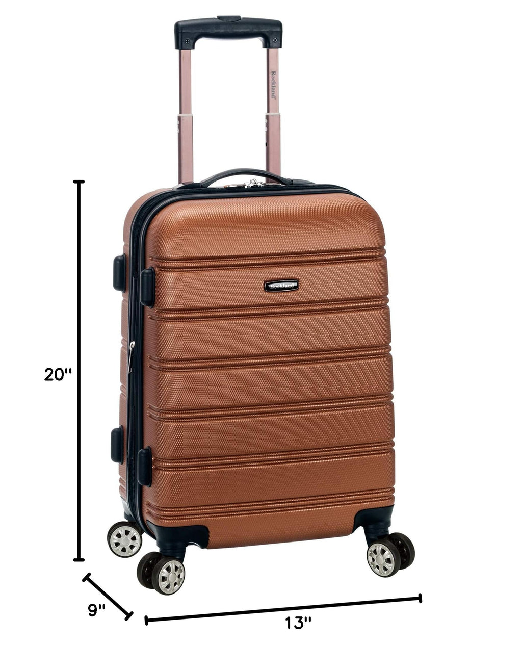 Melbourne Hardside Expandable Spinner Wheel Luggage (Brown / Carry-On 20")
