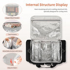 Large Hairstylist Traveling Bag, Hair Tool Organizer with Removeable Dividers, Hairdresser Hair Tools Travel Bag with Multi Pockets, Professional Makeup Artist Bag with Shoulder Strap