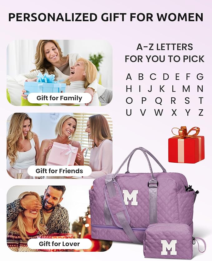 Personalized Gifts-Initial Overnight Bag - Image 2