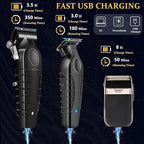 KEMEI Professional Hair Clippers, Hair/Beard Trimmer, Eletric Shaver Set for Men, Cordless Beard Trimmer, Rechargeable Barber Clippers, USB Fade Clipper Haircutting Kit, KM-2299, KM-2296, KM-2024