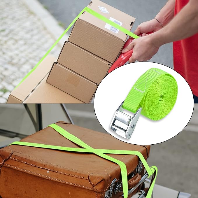 Cartman 1" x 12'Lashing Straps Cargo Tie-Down Strap Up to 600lbs, 6pk in Carry - Image 6