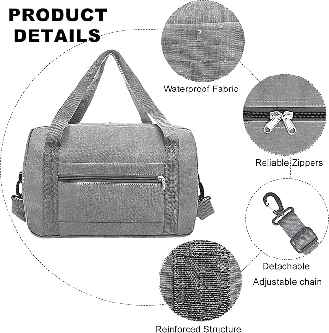 Foldable Carry on Luggage Bag 22x14x9 Personal Item Bag - Image 4