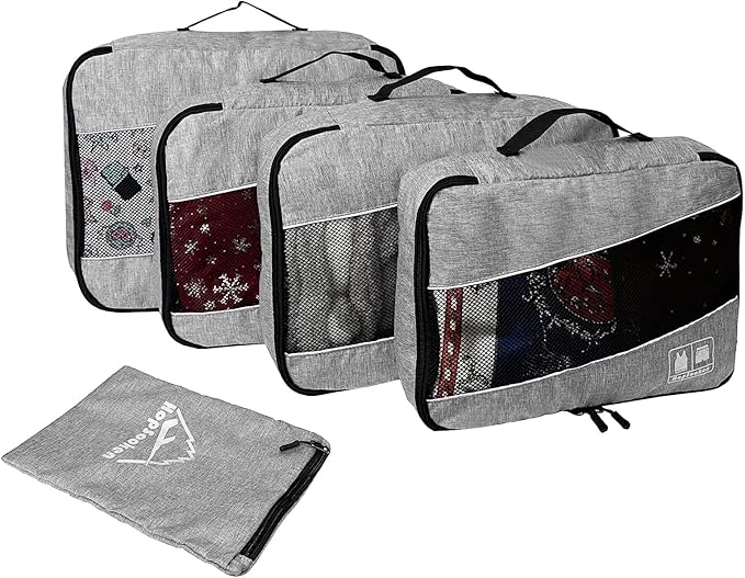 5 Set Packing Cubes for Travel Large Suitcase Luggage Organizer Bags Travel - Image 3
