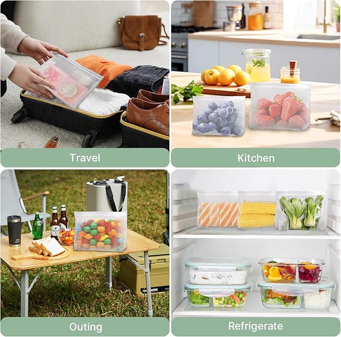 5 Pack Clear Toiletry bags, TSA Approved Quart Size Zipper Bags, PEVA Material - Image 7