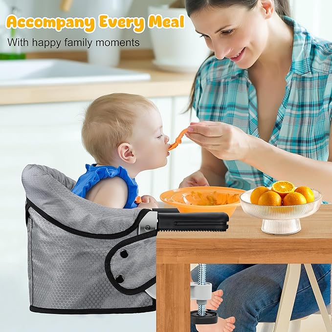 Hook On Chair, Portable Table High Chair, Folding Compact Baby Seat - Image 5