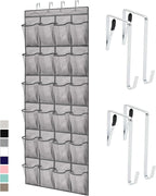 GORILLA GRIP Over the Door Shoe Organizer, 24 Large Breathable Mesh Pockets by GorillaGrip