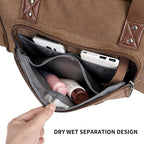 WITZMAN Mens Duffle Bags for Traveling Canvas Weekender Travel Bag Expandable - Image 5