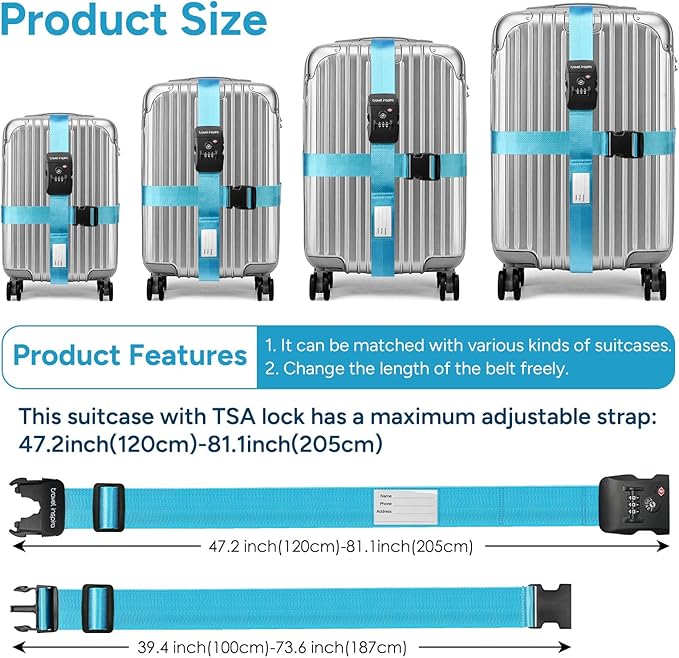 Travel Inspira Luggage Straps TSA Approved - Image 4