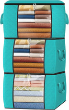 Fab totes 24 Gallons Clothes Storage, Foldable Thick Fabric Blanket Storage Bags by Fabtotes