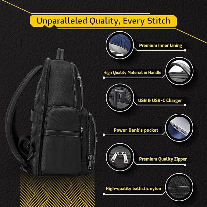 Laptop Business Backpack for Men & Women, Work Backpack Fits 15.6 Inch - Image 4