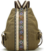 Goodhan Women Canvas Backpack Daypack Casual Shoulder Bag, Vintage Heavy-duty by Goodhan