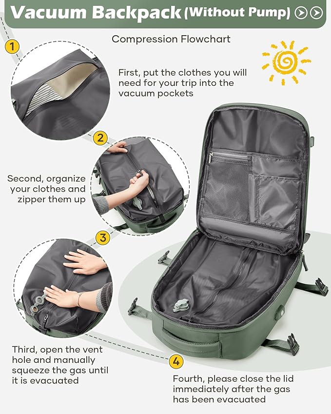 Vacuum Backpack Travel Laptop Backpacks - Image 4