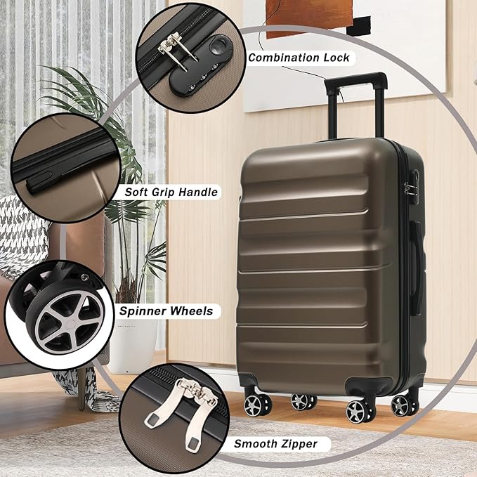 Merax 28 Inch Luggage Hardshell ABS Suitcase - Image 4