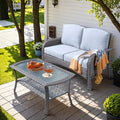 HOOOWOOO Patio Furniture Set, Outdoor High Back Loveseat Set, All Weather by DesignforBetterLife
