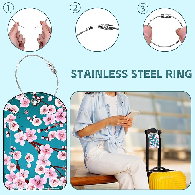 Blossoming Almond Tree Luggage Tag - Image 3