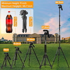 Camera Tripod 66.7 Inch, Patented 3-Way Rotating Portable Cameras Stand - Image 6