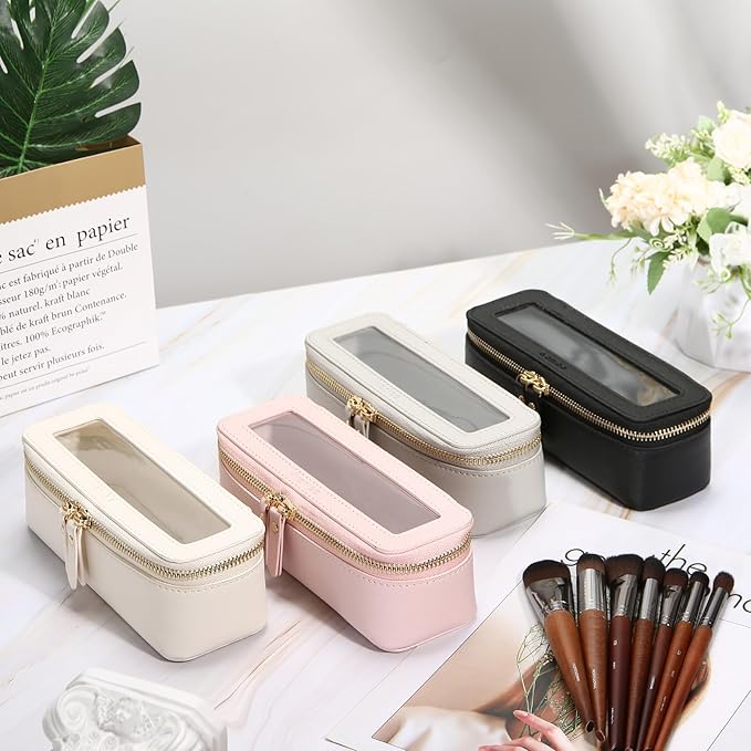 Aveniee Clear Makeup Brush Bag, Slim Cosmetic Brush Holder, small Toiletry Bag - Image 8