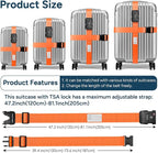 Travel Inspira Luggage Straps for Suitcases Travel Belt for Luggage TSA - Image 4