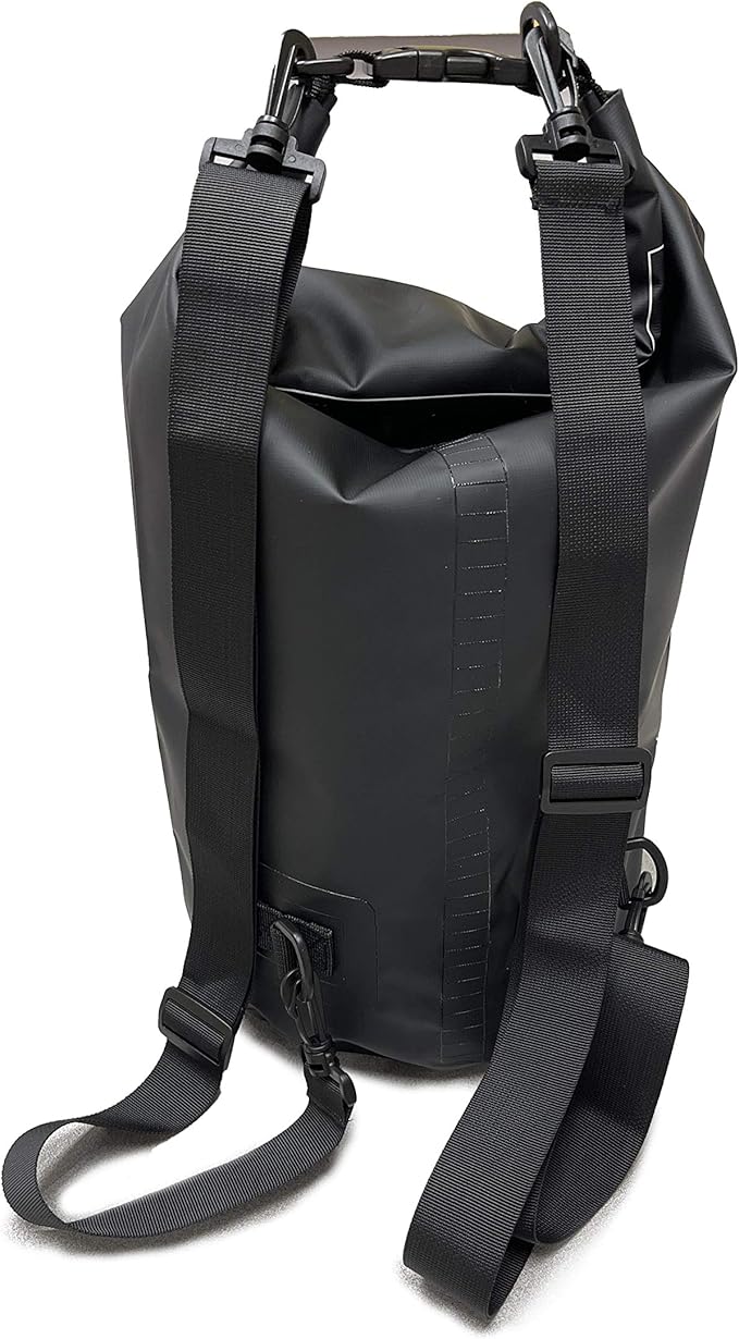 EliteShield Waterproof Dry Bag backpack Roll Top Closure Rafting Boating Black - Image 2