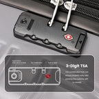 GinzaTravel Luggage Sets 3-Piece Expandable Suitcases - Image 4