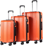 Coolife Luggage Expandable Suitcase PC+ABS 3 Piece Set by COOLIFE