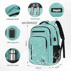 Backpack for Women Men, School Backpack for Boys Girls Teens, 15.6 Inch Laptop - Image 4