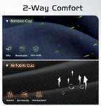 Bluetooth Sleep Mask with 2 Removable 3D Contoured Cup, Bamboo Cotton Sleeping - Image 3