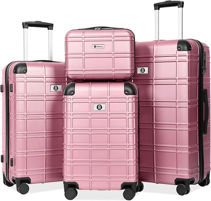 Luggage Sets 4 Piece, ABS PC Lightweight Suitcases by Ottsmn