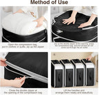 4 Pack Compression Storage Bags - 110L Large Capacity Comforter Storage Bag - Image 4