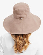 Solbari Women’s Ultra-Wide Cotton Linen Sun Hat UPF 50+, Adjustable - Image 5
