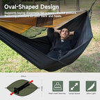 Camping Hammock with Mosquito Net and Sunshade, Backpacking Hammock with Ridge - Image 3