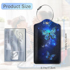 Butterfly Moon Luggage Tags, 2 Pack Moth and Stars Luggage Tag, Leather Privacy - Image 2