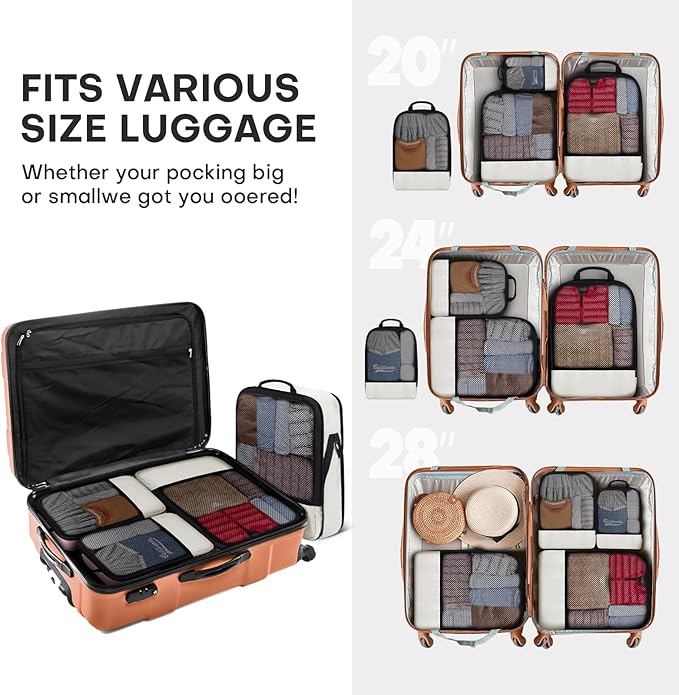 4 PCS Set Compression Packing Cubes - Image 9