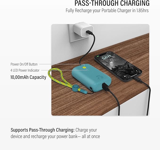 Nimble Champ Portable Charger, 000mAh Power Bank Fast Charging, 20W Dual USB-C - Image 3