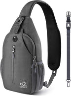 WATERFLY Crossbody Sling Backpack Sling Bag Travel Hiking Chest Bag Daypack by Waterfly
