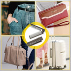 6PCS Travel Foldable Brush Comb Portable Hairbrush, Anti-Static Mini Pocket Hair Comb, Double Headed Hair Brush Hairdressing Tools Plastic Folding Hairbrush for Men Women (Coffee)