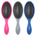 Conair Detangling Hair Brush Set 3 Pack, For Wet, Dry and All Hair Types, Detangling Brushes for Women in Blue, Pink, and Gray