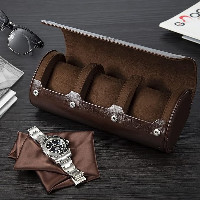 Watch Roll Travel Case: 3 Slot Watch Box Organizer - Image 6