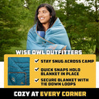 Wise Owl Outfitters Outdoor Camping Blanket – Lightweight Packable Puffy Quilt - Image 5