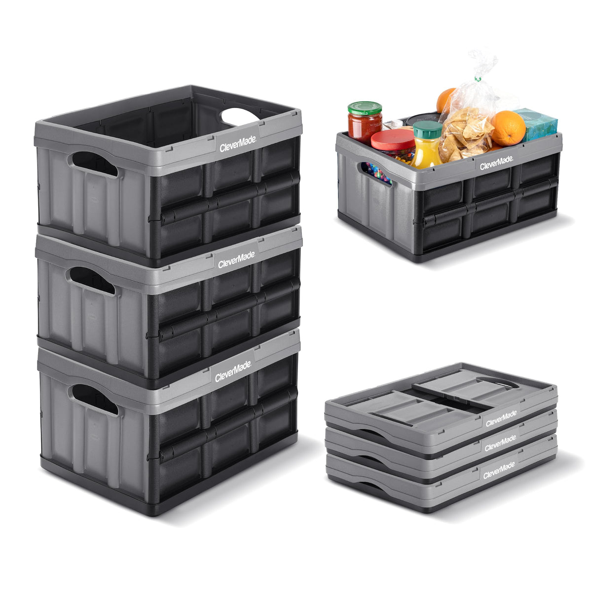 Collapsible Storage Bins (Ocean / 32l - 3 Pack)