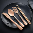 Boulder Bee Travel Utensils Set | Reusable Camping Cutlery Set | Stainless - Image 2