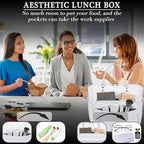 TuErCao White Lunch Bag Fits Bento Boxes, Snack and Foods, Cooler Bags - Image 3