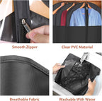 Univivi Long Garment Bags for Hanging Clothes, 6 Pack - Image 3