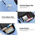MOSISO Sling Backpack, Canvas Crossbody Hiking Daypack Bag - Image 4