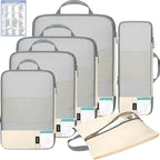 BAGAIL 6 Set/4 Set Lightweight Compression Packing Cubes by BAGAIL