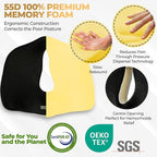 Patented 55D Memory Foam Seat Cushion– Ergonomic Office Chair Cushion - Image 8
